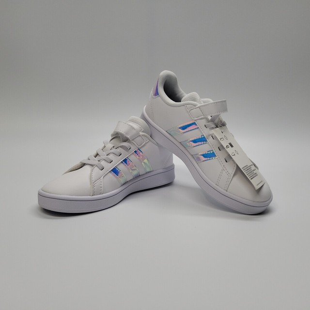 adidas Grand Court C Tennis Shoes Fw1275 Sneaker Girl's Size 13 White  Iridescent for sale online | eBay