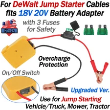 For Dewalt 18V 20V JUMP STARTER Fit Jump Starting Vehicles Mowers Tractors Boats