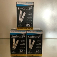 Embrace Blood Glucose Test Strips 150 CT.  Exp 10/2026 Free and Fast Shipping  