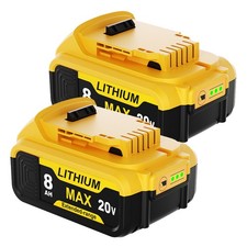 2Pack Lithium Ion Battery For DeWalt 20V 20 Volt Max 8.0AH DCB205 DCB206 DCB200