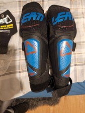 Leatt 3DF Hybrid EXT Knee & Shin Guards ? Black and Blue  XXL 