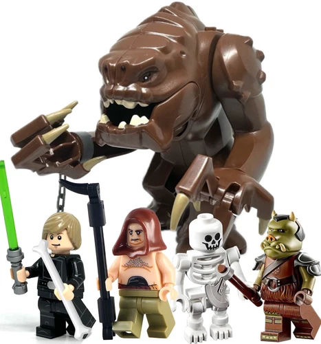 Rancor Custom minifigures- Luke Skywalker, Malakili, guard, star wars 75005 lego