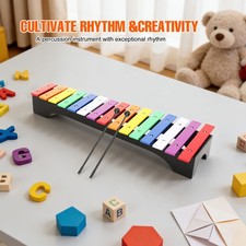 Glockenspiel 15 Note Toddler Xylophone Multi-Colored with 2 Mallets Musical Toy