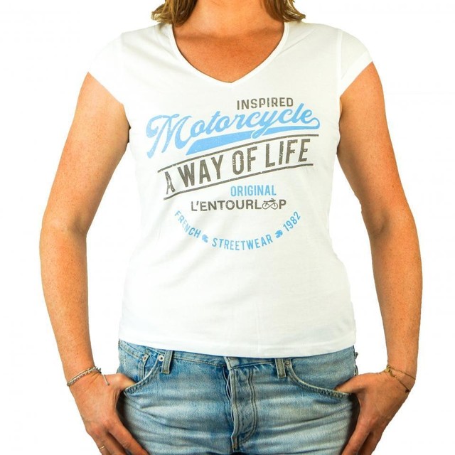 T-Shirt L Entourloop Motorcycle pour Femme L Entourloop Motorcycle Taille M Lady