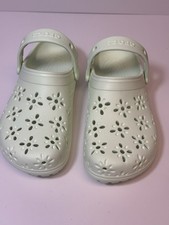 Crocs Classic Floral Cutout Jade Tint Green Women 8 - Men 6