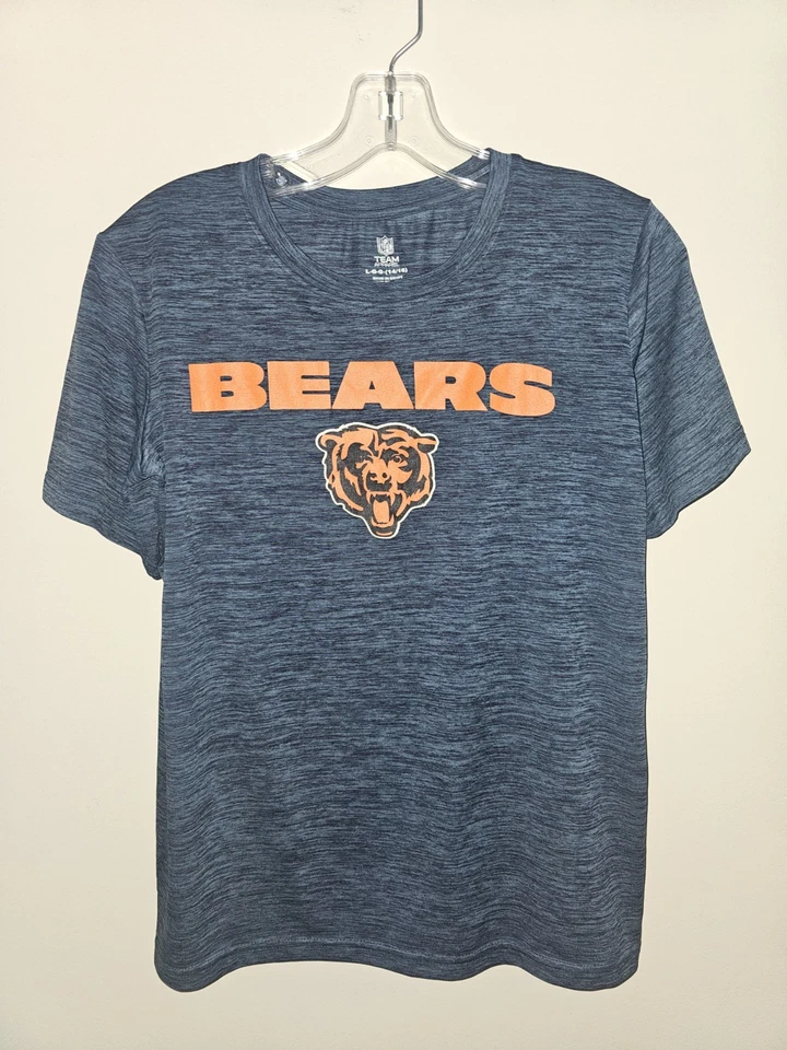 Chicago Bears NFL Team Apparel Youth 大号 14/16 蓝色图形标志 T 恤 NFL — 第 4/4 张图片