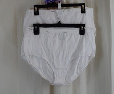 Hanes 6 PACK Womens High-waisted Brief Panties Underwear White Size 10