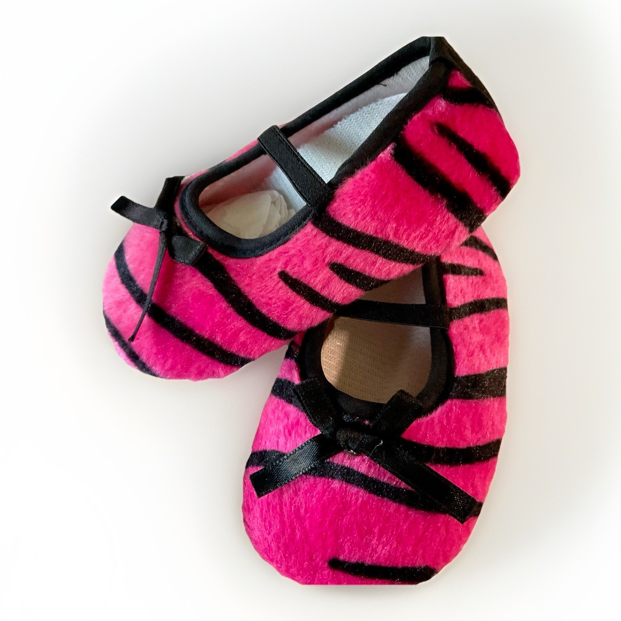 Animal Print Pink Bow Moccasins Prewalker Toddler 6-12 Mons
