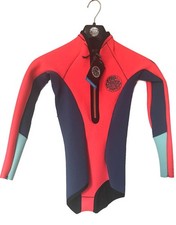 Rip Curl Womens 4 G Bomb 1mm L/S SPRING BIKINI HI CUT Wetsuit WSP4EW Navy Coral
