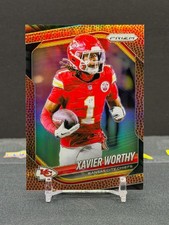 2025 Panini Prizm Xavier Worthy Pigskin Prizm Refractor /180 Kansas City Chiefs