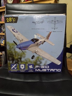 RC Airplane P51D Mustang 2CH Adult Kids With Gyro Stabilizer Easy Fly Beginner