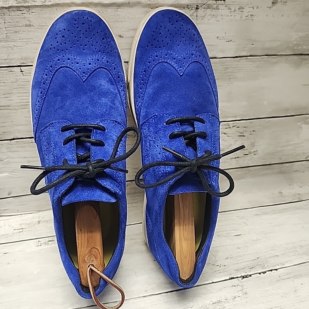 SAOLA Scarpe Diesel Prime Time scamosciate a coda di rondine Brogue Derby eleganti da uomo blu taglia 10
