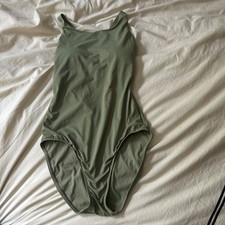 Athleta Palm One-piece Swimsuit Size Small Women  s Olive Green Summer