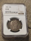 1893 Better Date Barber Half Dollar, NGC XF 40, Natural & Undamaged