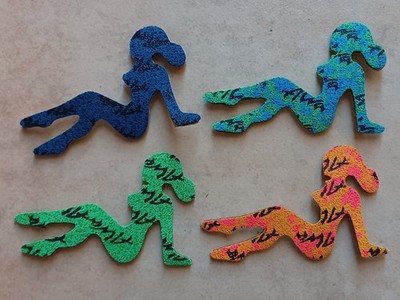 Vintage Alva Skateboards Rip Grip Style Sticker Lot of 4 Trucker Girl NOS #10
