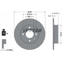 2X Textar 92036003 Bremsscheibe FüR Renault Super 5 Twingo Rapid B C40 C06 F40