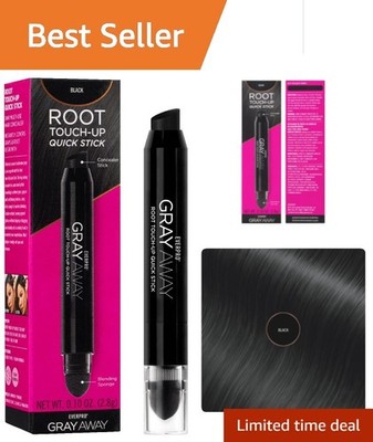 Gray Away Root Touchup Quick Stick, Black - Effortless Gray Coverage, 0.1 Oz