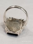 Large VINTAGE A 925, ART DECO Repro Black Onyx & Marcasite STATEMENT RING SIZE 6 — photo 4