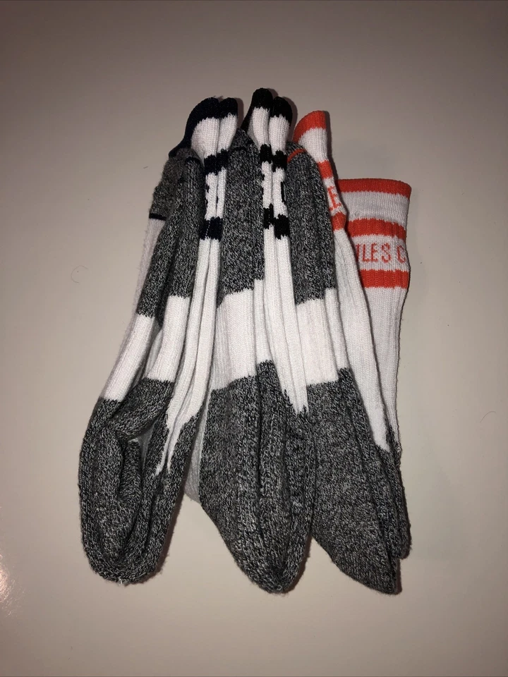 Calcetines Crooks & Castles Blanco Gris Color Patrón Malezas Nuevos Nunca Usados X3 Pares Foto 2 de 4