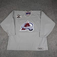 Vintage Colorado Avalanche Jersey Mens XXL Practice Issued NHL CCM Adam Foote 52