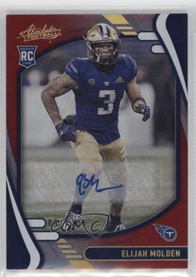 2021 Absolute Rookies Spectrum Red Signatures Elijah Molden Rookie Auto RC 0w8