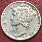 1943-S Mercury Silver Dime. High Grade. Free Shipping