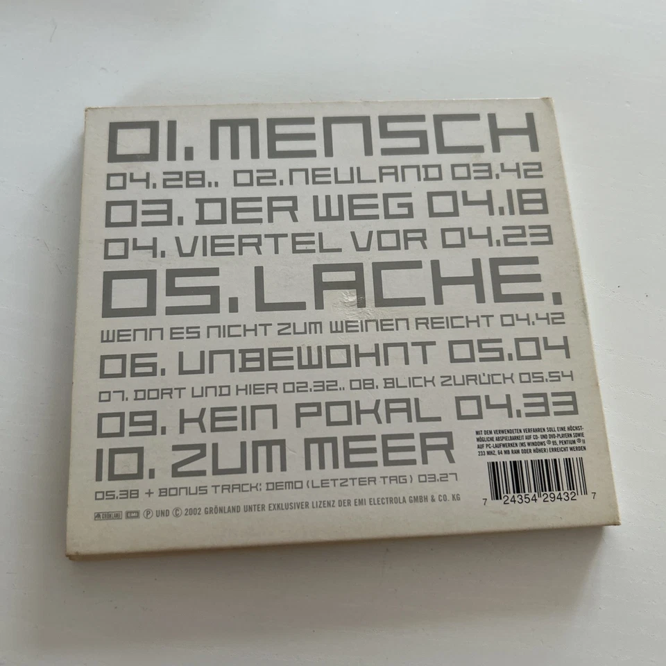CD - Herbert Grönemeyer - Mensch - 2002 - Bild 2 von 2