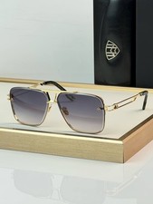 Maybach Luxury Square Aviator Sunglasses Gold Frame Gray Gradient Lenses Unisex