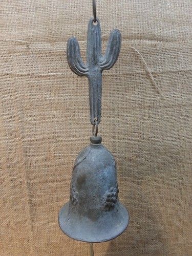 Vintage Joe Ursutz Carefree Arizona Saguaro Cactus Design Cast Bronze Bell