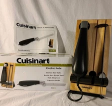 Cuisinart CEK-40 Electric Knife 1 Blade & Block Stand Tested NO CARVING BLADE