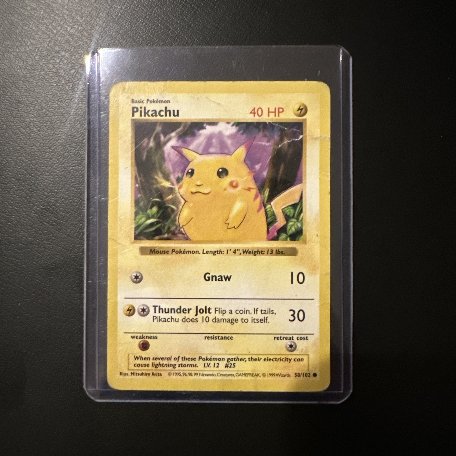 Red Cheeks Pikachu Shadowless 1st Edition 1999 Pokemon Base Set 58/102 WOTC LP