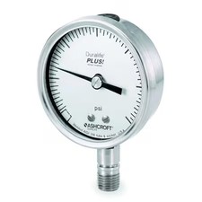 Ashcroft 251009Sw02lxll15 Industrial Pressure Gauge, 0 To 15 Psi, 2 1/2 In