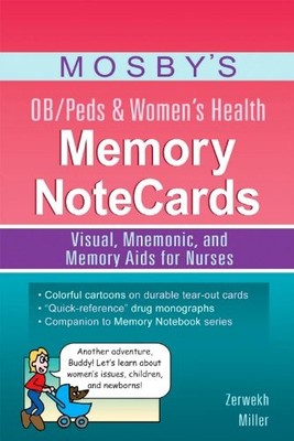 MOSBYS OB/PEDS & WOMENS HEALTH MEMORY NOTECARDS: VISUAL, By Zerwekh Msn Joann
