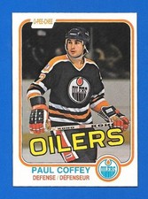 1981-82 OPC #111 PAUL COFFEY ROOKIE RC O PEE CHEE OILERS NHL HOCKEY CARD NR-MT +. rookie card picture