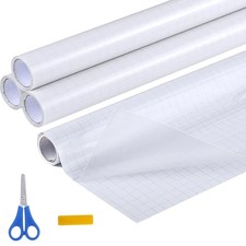 4 Rolls Clear Contact Paper, Self-Adhesive Book Cover, 13.5in x 13.5in-x-5ft 4