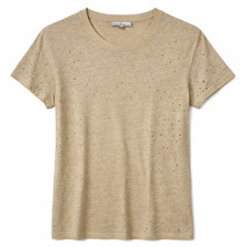 IRO Sijae Tee 100% linen with gold shimmer si...