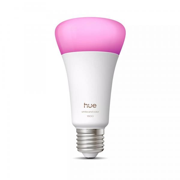 Philips-Hue Bianca/Bianco Lampadina Philips Hue White And Color Ambiance A67 E27 1600 Lumen Bluetooth Zigbee - Immagine 3