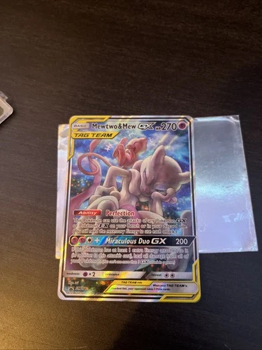 Pokemon Sun & Moon  Mewtwo & Mew GX Tag Team SM191 Not Graded READ DESCRIPTION