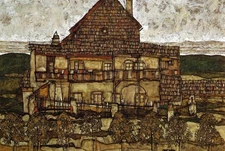 Egon Schiele House with Shingles 1915 17"x 22" Archival Art Print