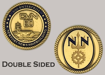 USS Enterprise CVN 80 Newport News Challenge Coin  J#3