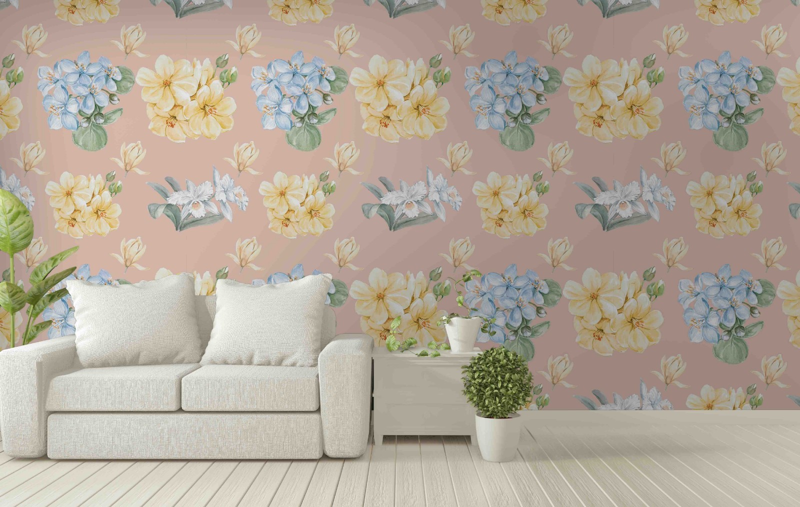 3D Flower Flora Pattern Wall Murals Wallpaper Murals Wall Sticker