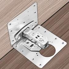 10x Hinge Repair Plate for Cabinet Door, Stainless Steel Hinge Repair Bracket
