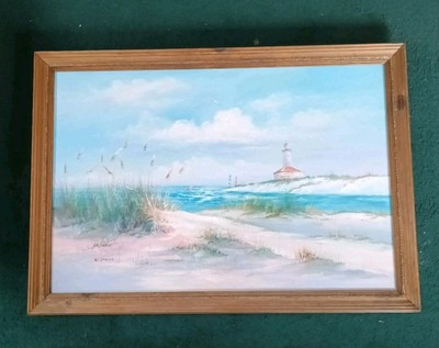 #ad W. JAMES SIGNED ORIGINAL. 27X40. RUSTIC NAUTICAL FRAME. EXCELLENT CONDITION. da $171.00