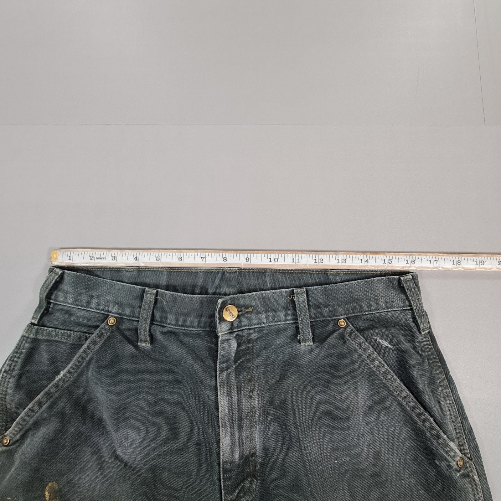 Carhartt Mens Jeans Grey W32 L30 Double Knee Duck Canvas B136 Baggy Trousers thumbnail 8