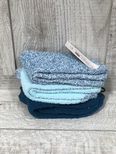 Secret Treasures 3 Pair Women's Blue Fuzzy Cozy Socks Crew Size 4-10 Brand New
