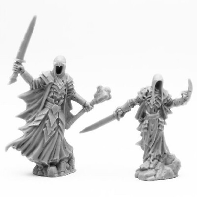 WRAITH KING AND BODYGUARD Reaper Miniatures Dark Heaven Bones REM77642 D&D