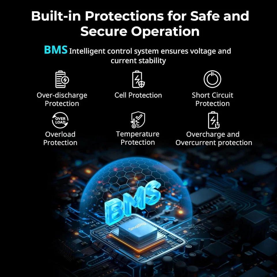 Batería de montaje en V SmallRig VB99 SE, 99Wh / 6800mAh V batería de bloqueo 4823 Foto 4 de 4