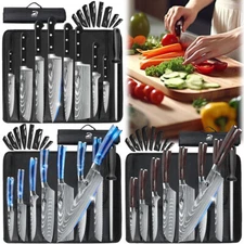 Hand Forged Butcher Knife Kitchen Knife Set Heavy Duty Meat Cleaver Boning Knife