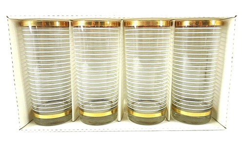 VTG Luminarc J G Durand After Hours (4) Cooler Glasses 15oz Mid Century Modern