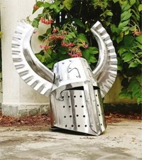 Medieval Teutonic Knight Horned Winged Helmet for Cosplay Roleplay Gift